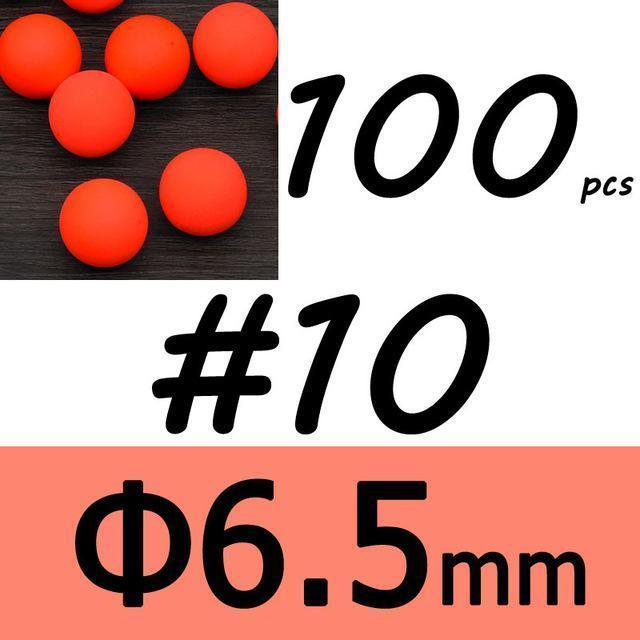 100Pcs Foam Floats Ball Beads Beans Pompano Float Bottom Rig Rigging Material-Fishing Floats-Hardy-Lead fishing Store-red size 10-Bargain Bait Box