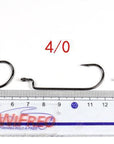 100Pcs High Carbon Steel Narrow Gap Worm Hook Jig Fishing Crank Hook Bass Hook-Worm Hooks-Bargain Bait Box-Bargain Bait Box