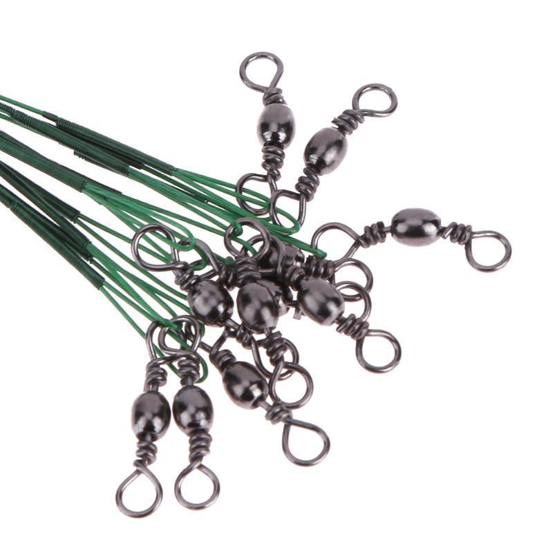 100Pcs Fishing Line For Lead Steel Wire Fishing Cord Rope Fishing Leader Trace-Dreamland 123-Green-Bargain Bait Box