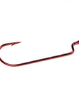 100Pcs Narrow Red J Bend Worm Hook For Carolina Rigs Bass Fishing Hooks Sharp-Worm Hooks-Bargain Bait Box-Bargain Bait Box