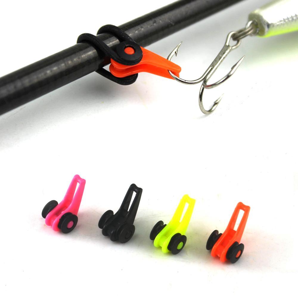 10Pcs Multiple Color Plastic Fishing Rod Pole Hook Keeper Lure