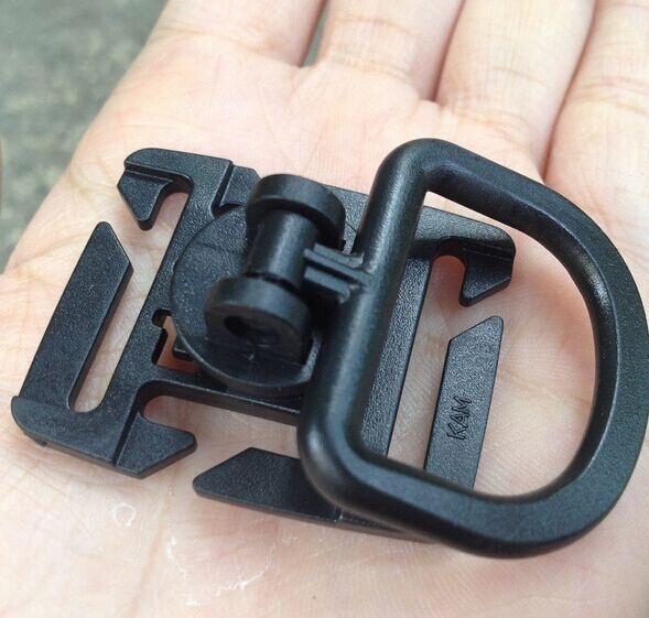 10Pcs Tactical Grimlock Rotation D-Ring Clips Buckle Molle Webbing