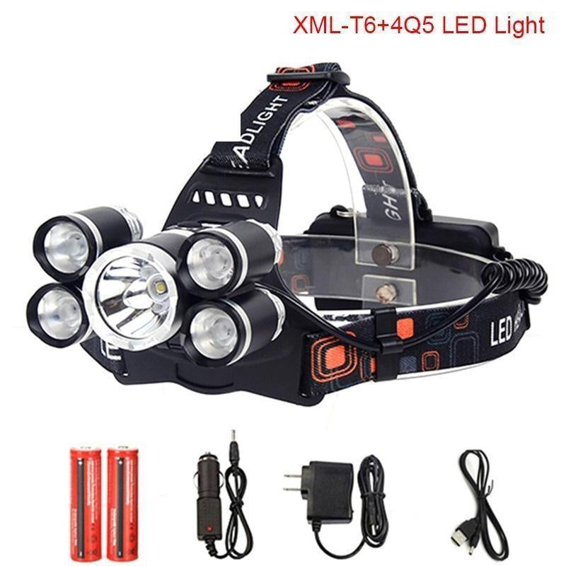 12000Lm Waterproof Powerful Headlamp Creexml-T6+4Q5 Led Headlight Fish –  Bargain Bait Box