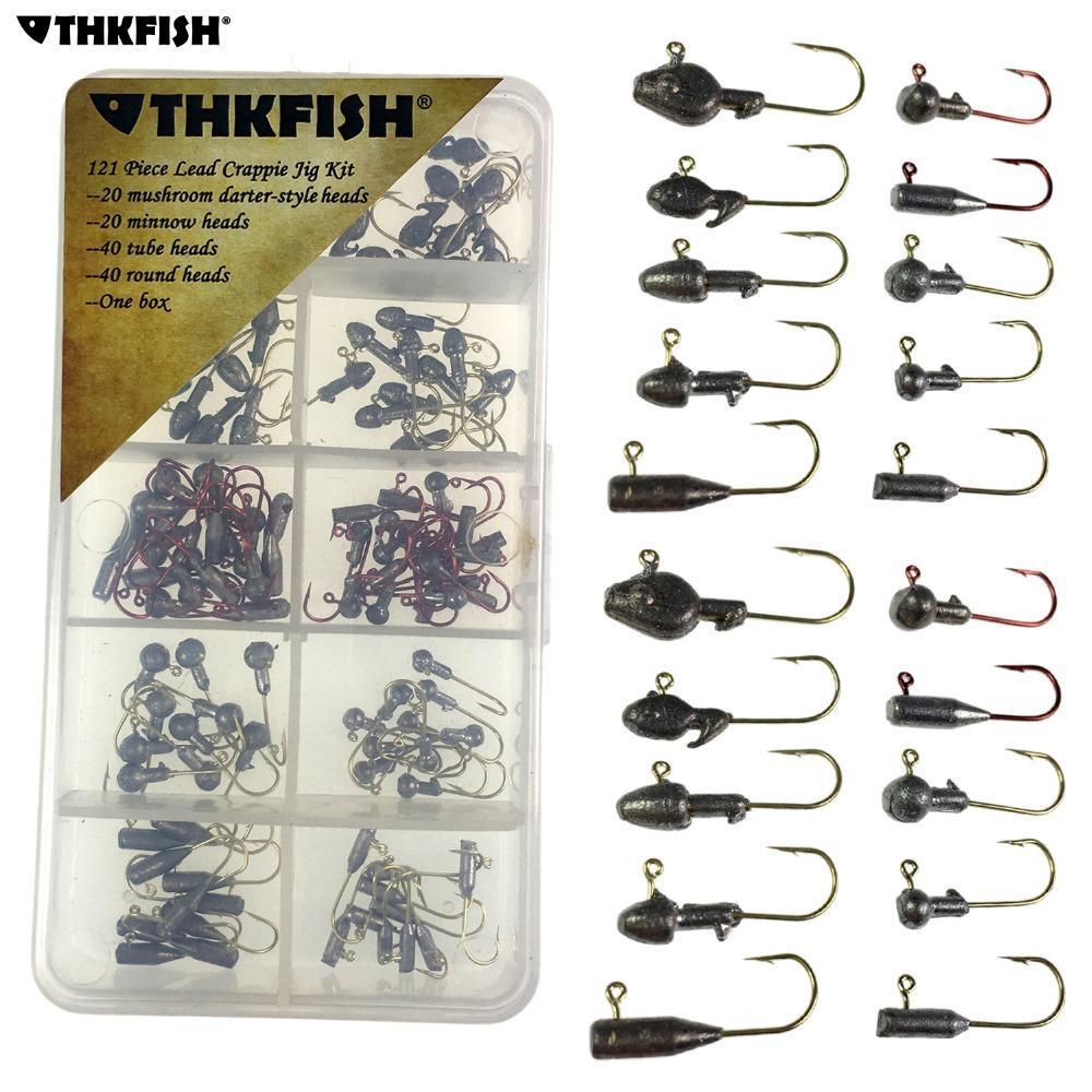 50Pcs Fishing Jig Heads with Single Hooks Bright Color Head Fish Lure Hook  Fishing Tackle Kit 2g 3.5g 5g 7g 10g