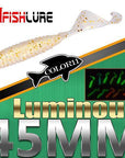 12Pcs/Lot Fishing Noctilucous Worm 45Mm 1.2G Luminous Twisted Tail Plastic-Worms & Grubs-Bargain Bait Box-COLOR11-Bargain Bait Box
