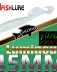 12Pcs/Lot Fishing Noctilucous Worm 45Mm 1.2G Luminous Twisted Tail Plastic-Worms & Grubs-Bargain Bait Box-COLOR12-Bargain Bait Box