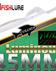 12Pcs/Lot Fishing Noctilucous Worm 45Mm 1.2G Luminous Twisted Tail Plastic-Worms & Grubs-Bargain Bait Box-COLOR8-Bargain Bait Box