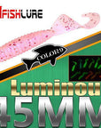 12Pcs/Lot Fishing Noctilucous Worm 45Mm 1.2G Luminous Twisted Tail Plastic-Worms & Grubs-Bargain Bait Box-COLOR9-Bargain Bait Box