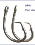 15Pcs 16/0 Mustad Fishing Hook Stainless Steel Tuna Circle Fishing Hook Mustad-Circle Hooks-Bargain Bait Box-Bargain Bait Box