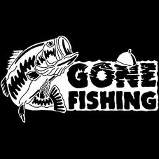 16Cm*9Cm Gone Fishing Bass Fish Car Boat Truck Vinyl Decal Sticker