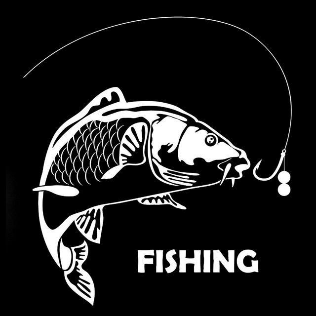 17.6Cm*19Cm Fish Fishing Car Styling Motorcycle Stickers Decals