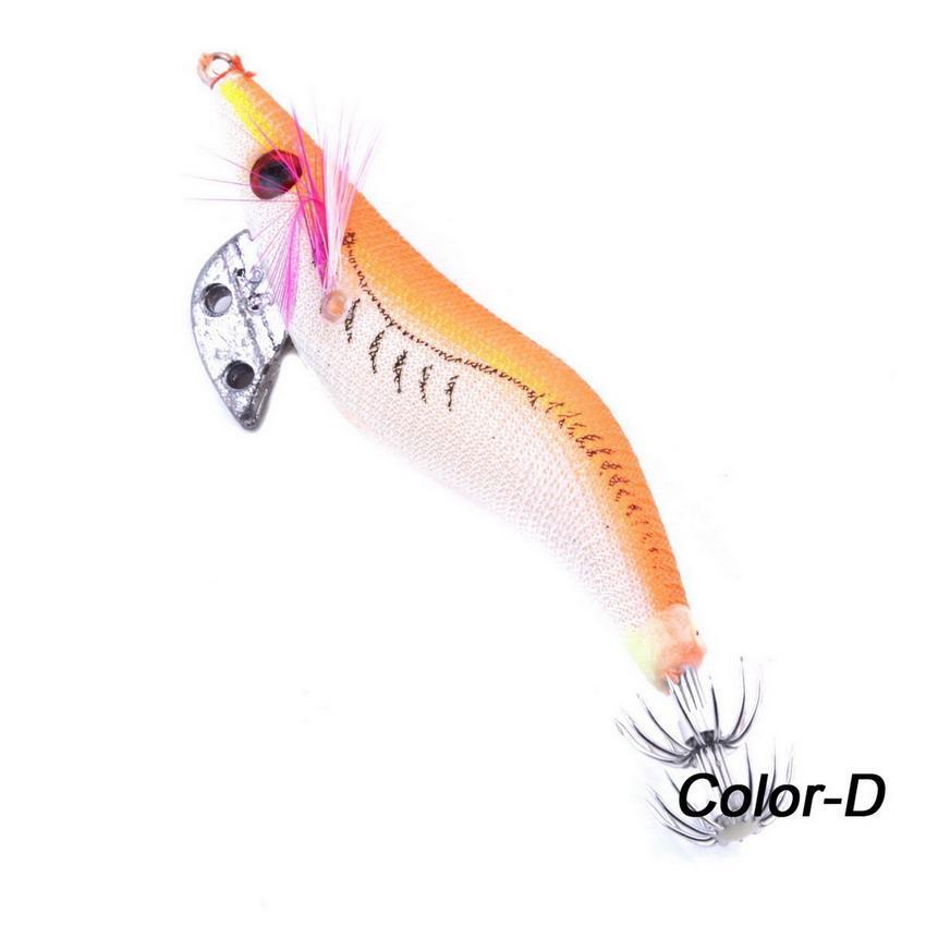 1Pcs 11G/8.5Cm Fishing Lures Luminous Squid Jig Hooks Wood Shrimp Artificial