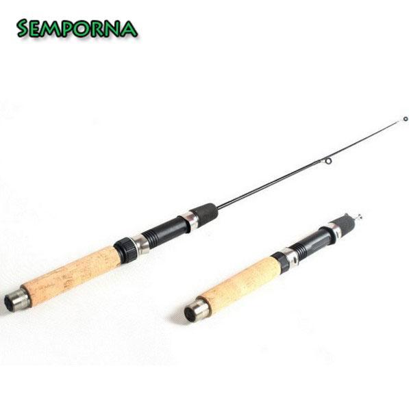 2 Section Ice Fishing Rod Mini Portable Ice 50Cm Short Fishing Rod Pole
