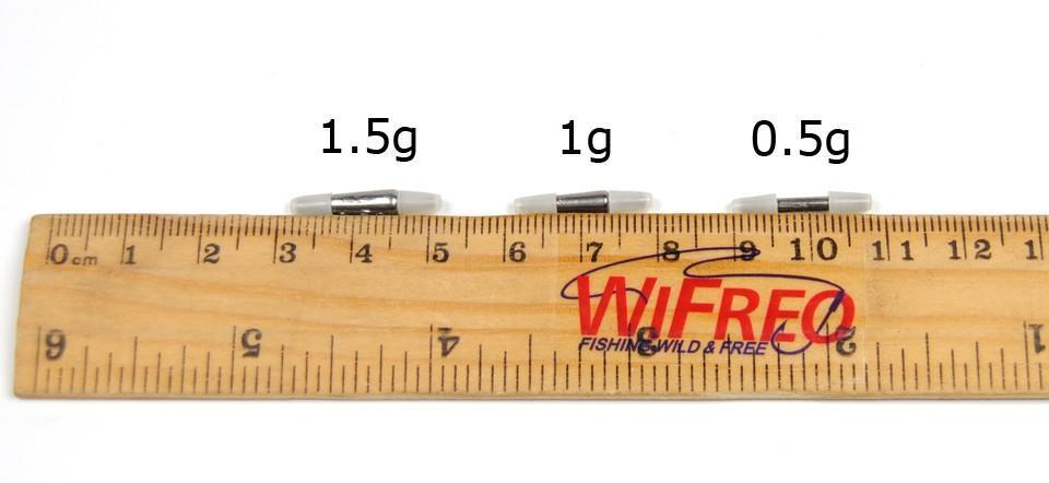 [ 20Pcs ] Wifreo Grip Tungsten Rubber Tube Sinker Exchangble Fishing Weight-Tungsten Weights-Bargain Bait Box-20pcs 1g-Bargain Bait Box