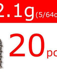 20Pcs Wifreo Tungsten Nail Pin Weight Sinker Soft Bait Insert Weights 0.3G /-Nail Weights-Bargain Bait Box-20pcs 2o1g 5I64oz-Bargain Bait Box