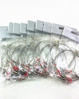 5/10/20Pcs 75Mm Stainless Steel Fishing Wire Leader Arms With 2 Drop Arms Snap-easygoing4-10PCS-Bargain Bait Box