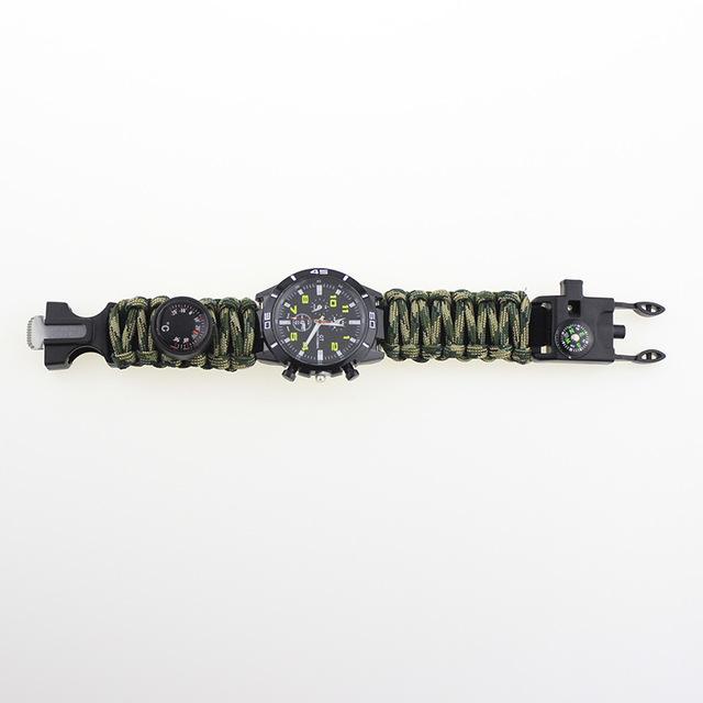 6-In-1 Tactical Multi Outdoor Edc Survival Watch Adjustable Bracelet Compass-Younger - malls Store-AUC Camouflage-Bargain Bait Box