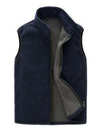 Dimusi Men Fleece Vest Male Thick Warm Waist Outwear Casual Thermal Soft Vests-Vests-Bargain Bait Box-Navy Blue-XL-Bargain Bait Box