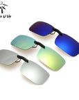 Dressuup Square Mirrored Polarized Sunglasses Clip For Women Men Coating-Polarized Sunglasses-Bargain Bait Box-C1-Bargain Bait Box