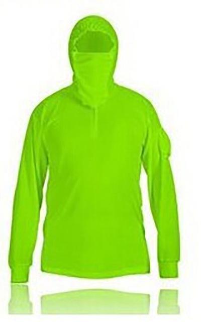 Fishing Clothes Sun Protection Shirt Anti-UV Breathable Men Quick Dry Hooded, Green / XXXL
