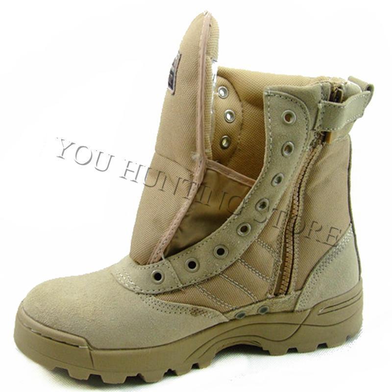 High Quality Men'S Outdoor Boots Desert Army Military Tactical Boots Combat-QEAK Store-Black-6-Bargain Bait Box