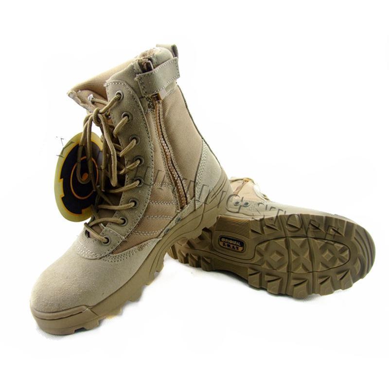 High Quality Men'S Outdoor Boots Desert Army Military Tactical Boots Combat-QEAK Store-Black-6-Bargain Bait Box