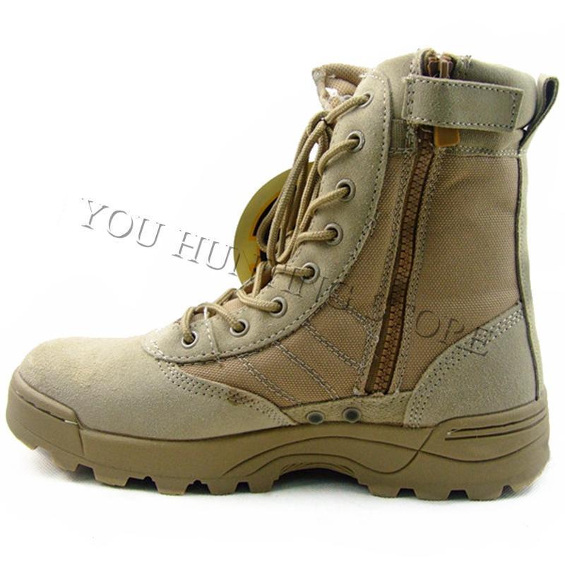 High Quality Men&#39;S Outdoor Boots Desert Army Military Tactical Boots Combat-QEAK Store-Black-6-Bargain Bait Box