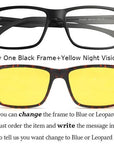Ivsta Include Frame Polarized Clip On Sunglasses Men Tr90 Custom Prescription-Polarized Sunglasses-Bargain Bait Box-Black and Yellow-Bargain Bait Box