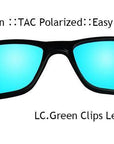 Ivsta Include Frame Polarized Clip On Sunglasses Men Tr90 Custom Prescription-Polarized Sunglasses-Bargain Bait Box-Only Green Clips-Bargain Bait Box