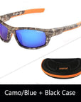 Jiangtun Trendy Camo Black Polarized Sunglasses Men Women Sports Sun Glasses-Polarized Sunglasses-Bargain Bait Box-C5 Camo l Blue-Bargain Bait Box