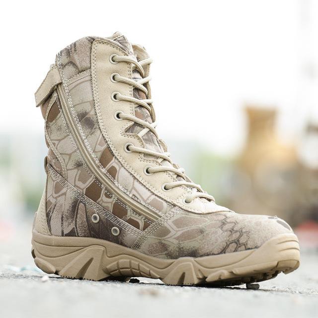 Men Military Tactical Boots Waterproof Leather Boots Desert Safty Work Shoes-Boots-Bargain Bait Box-Yellow-5-Bargain Bait Box