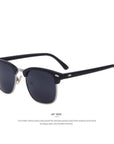 Men Retro Rivet Polarized Sunglasses Classic Unisex Sunglasses Uv400 Male-Polarized Sunglasses-Bargain Bait Box-C05 Black Black-Bargain Bait Box