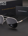 Polarized Sunglasses Men Luxury Sunglass Driving Uv400 Vintage Sun Glasses-Polarized Sunglasses-Blanche Michelle Official Store-Black-Bargain Bait Box