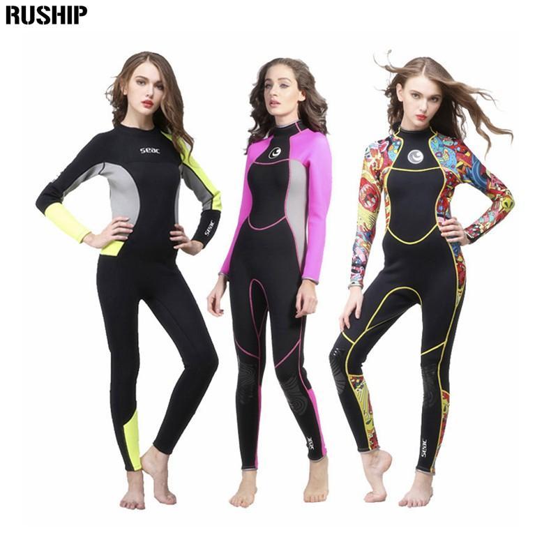 Seac Women 3Mm Neoprene Wetsuit Thermal Scuba Diving Spearfishing One Piece