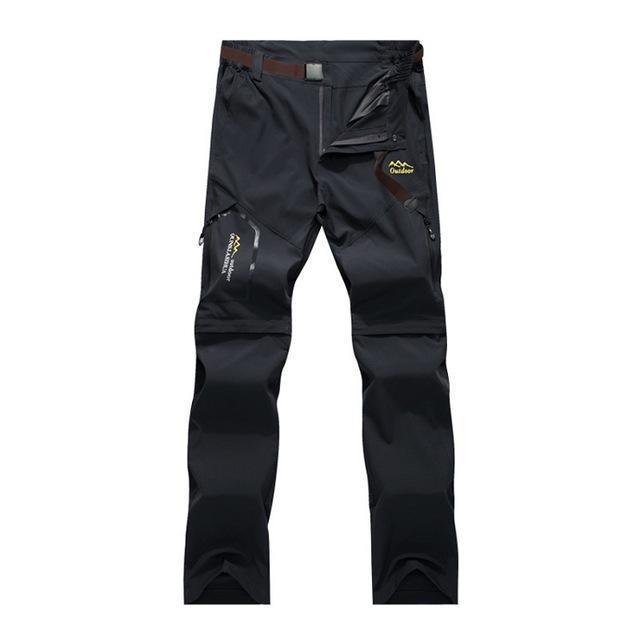 Bargain Bait Box Skin 6XL Men's Quick Dry Pants male Removable Shorts Camping Trekking Fishing Dark Gray / Asian Size XL