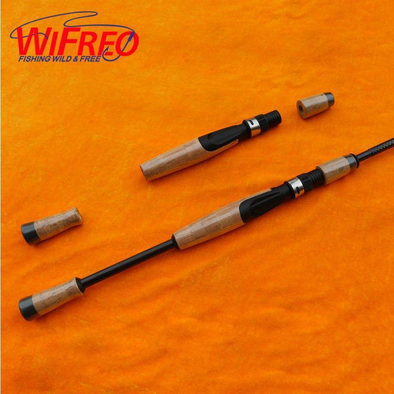 Wifreo 2Sets Cork Grip Fishing Rod Handle Kit & Reel Seat For Diy