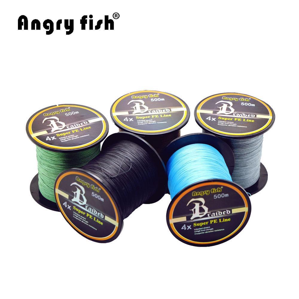 Angryfish Hot 500M 4 Strands Braided Fishing Line 11 Colors Super Pe L –  Bargain Bait Box