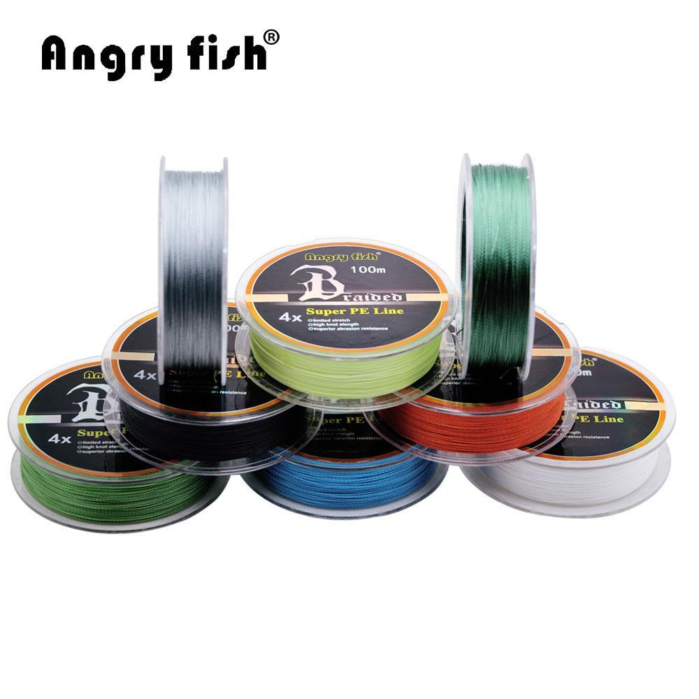Angryfish Wholesale 100M 4 Strands Braided Fishing Line 11 Colors Supe –  Bargain Bait Box