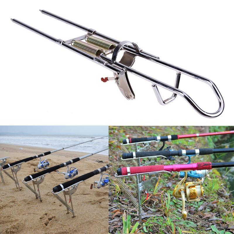 Automatic Stainless Steel Fishing Rod Double Spring Tip-Up Hook