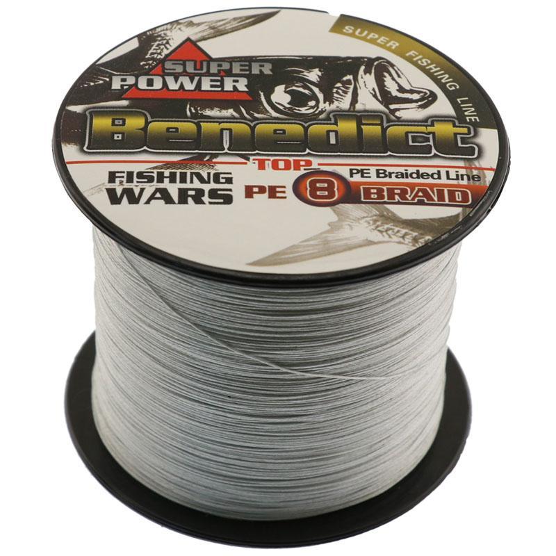 Best Fishing Line For Sale 500M Grey Super Pe Fishing Cord 8 Strands Strong