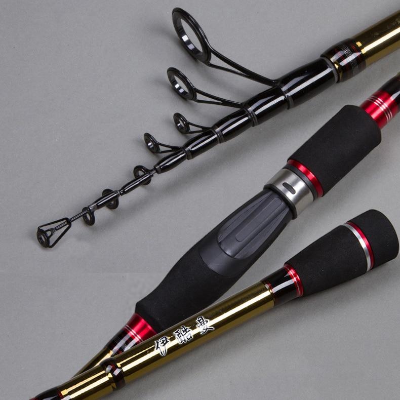 Best Spinning Telescopic Fishing Rod 1.9M 2.1M 2.4M 2.7M Raft Portable  Carbon