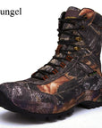 Cungel Outdoor Hiking Shoes Men Camouflage Boots Autumn/Winter Army Tactical-Hiking Shoes-TTSKIPPER Store-Black (high-top)-7.5-Bargain Bait Box