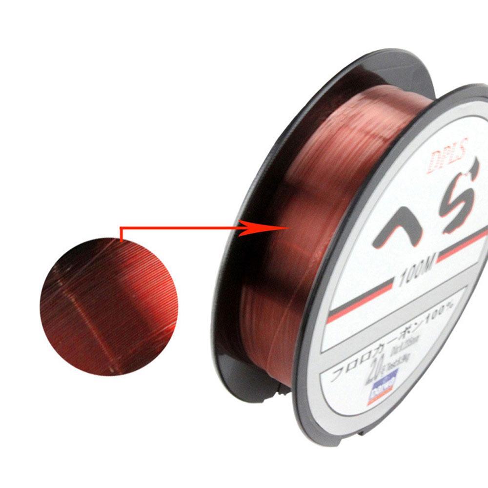 Daiwa 100M Fluorocarbon Fishing Line Two Colors Red/Clear 3.5Lb