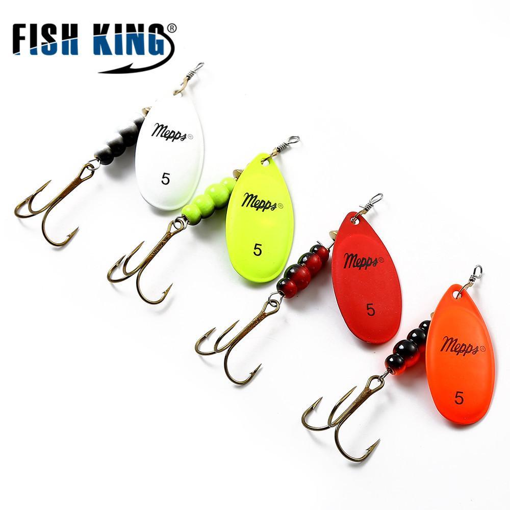 Fish King Mepps 1Pc 4 Color Size0-Size5 Fishing Hard Lure Bait Leurre –  Bargain Bait Box