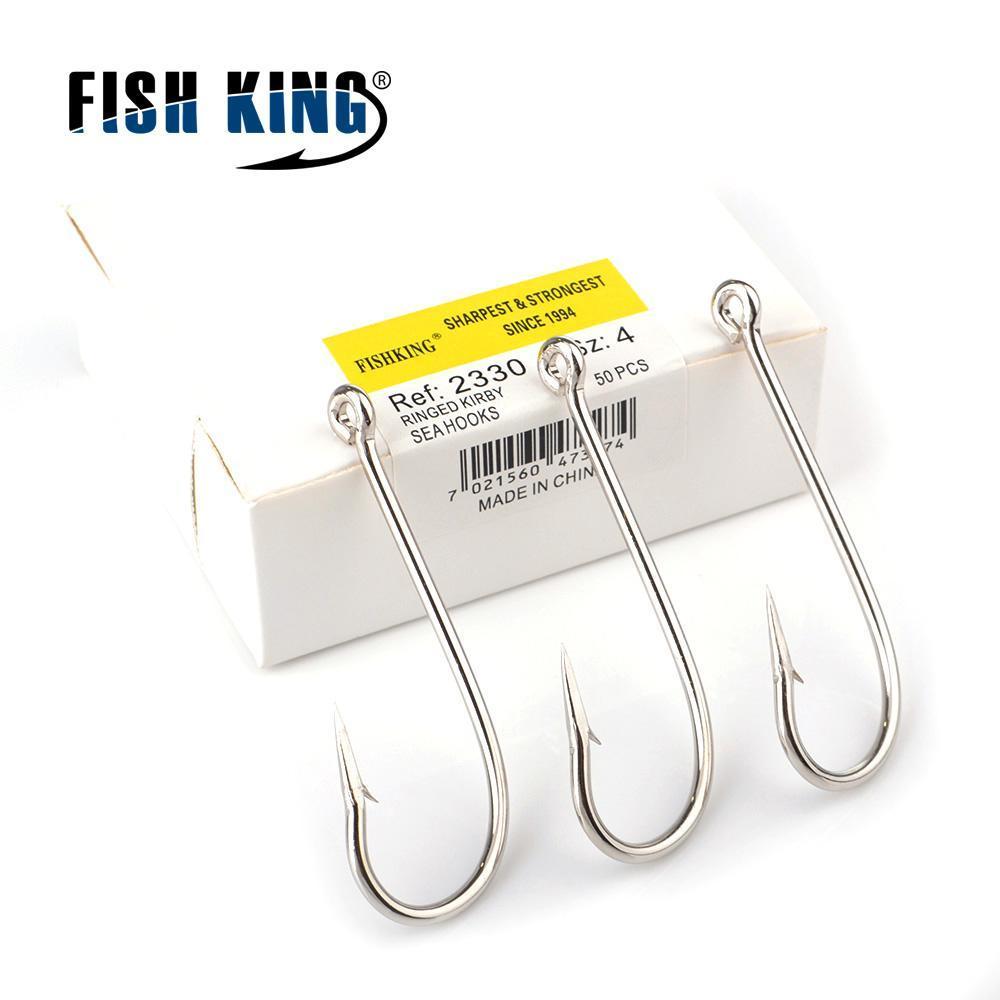 Fish King Mustad 100Pcs/Lot 10#-20# High Carbon Steel Fishing Hook