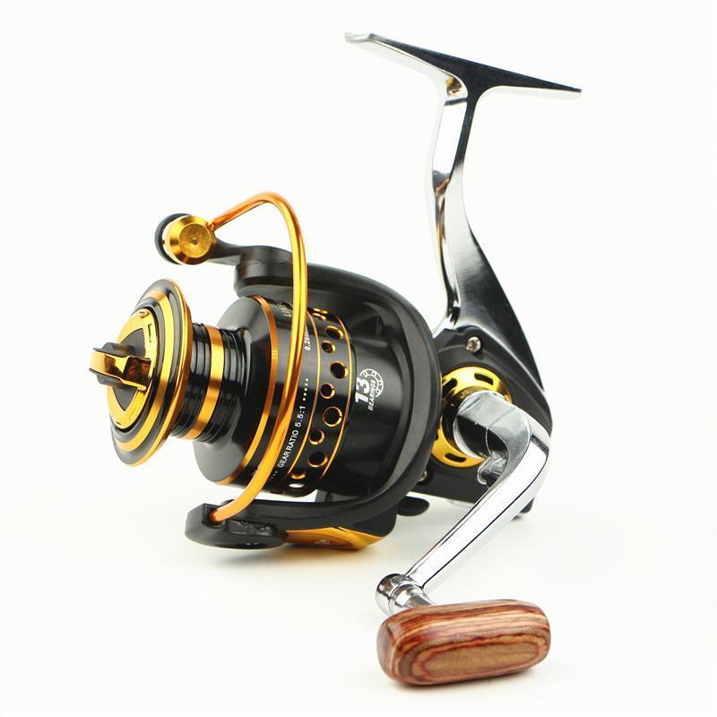 Fishing Reels Spinning Gear Ratio 5.5:1 Coil 1000/7000S Metal 12+1