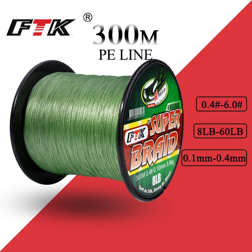 Ftk Braided Wire 300M Pe Braided Fishing Line 0.4-6.0 Code 4
