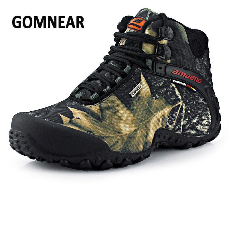 Gomnear Men Waterproof Hiking Shoes Anti-Skid Fishing Boots
