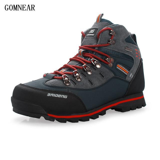 Gomnear Men'S Trend Hiking Shoes Waterproof Fishing Antiskid Trekking Hunting-Boots-Bargain Bait Box-Deep blue oranges-7-Bargain Bait Box