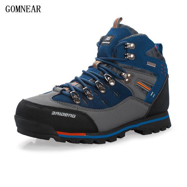 Gomnear Men'S Trend Hiking Shoes Waterproof Fishing Antiskid Trekking Hunting-Boots-Bargain Bait Box-Gray Baolan-7-Bargain Bait Box